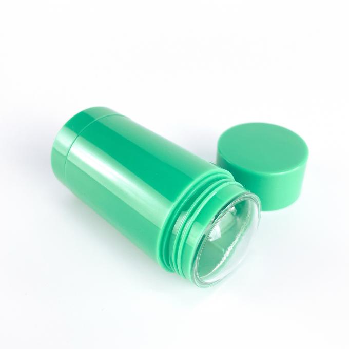30ml πράσινη πλαστική στρογγυλή μορφή σφαιρών σωλήνων κραγιόν εμπορευματοκιβωτίων χειλικού βάλσαμου συνήθειας κενή